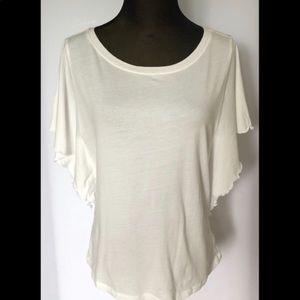 Gap White Flowy Vintage Tee Top Size S NWOT
